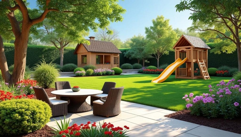 découvrez nos astuces pour aménager un espace où coin jeu enfant et jardin d’agrément cohabitent harmonieusement, alliant sécurité et beauté dans votre extérieur.