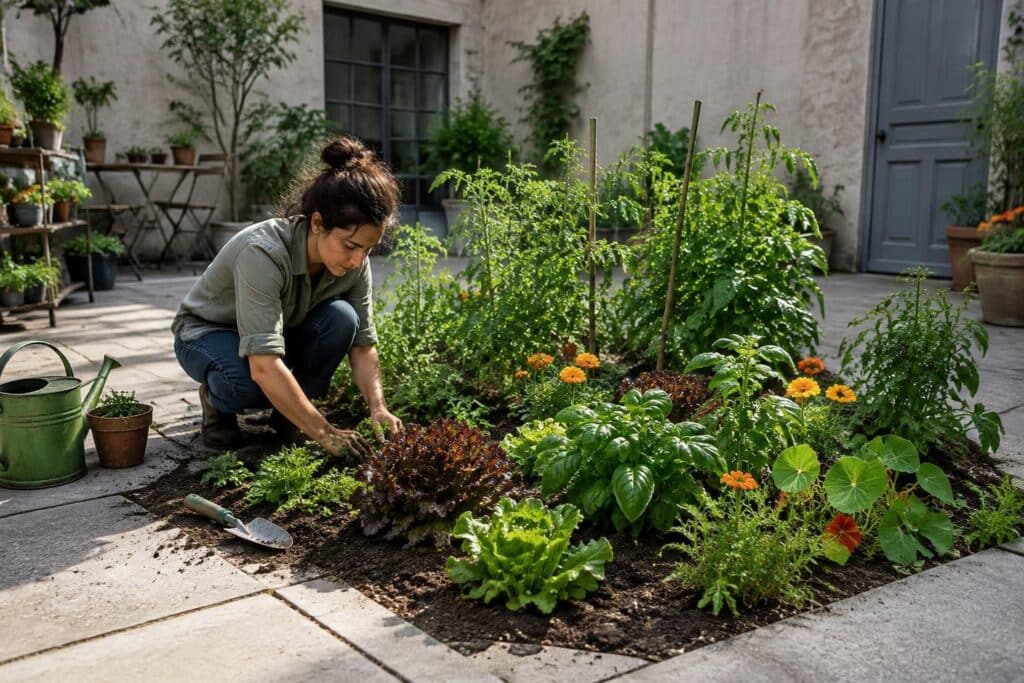 découvrez comment cultiver en pleine terre dans une cour bétonnée : préparer le sol, créer des zones de plantation et choisir les bonnes plantes.