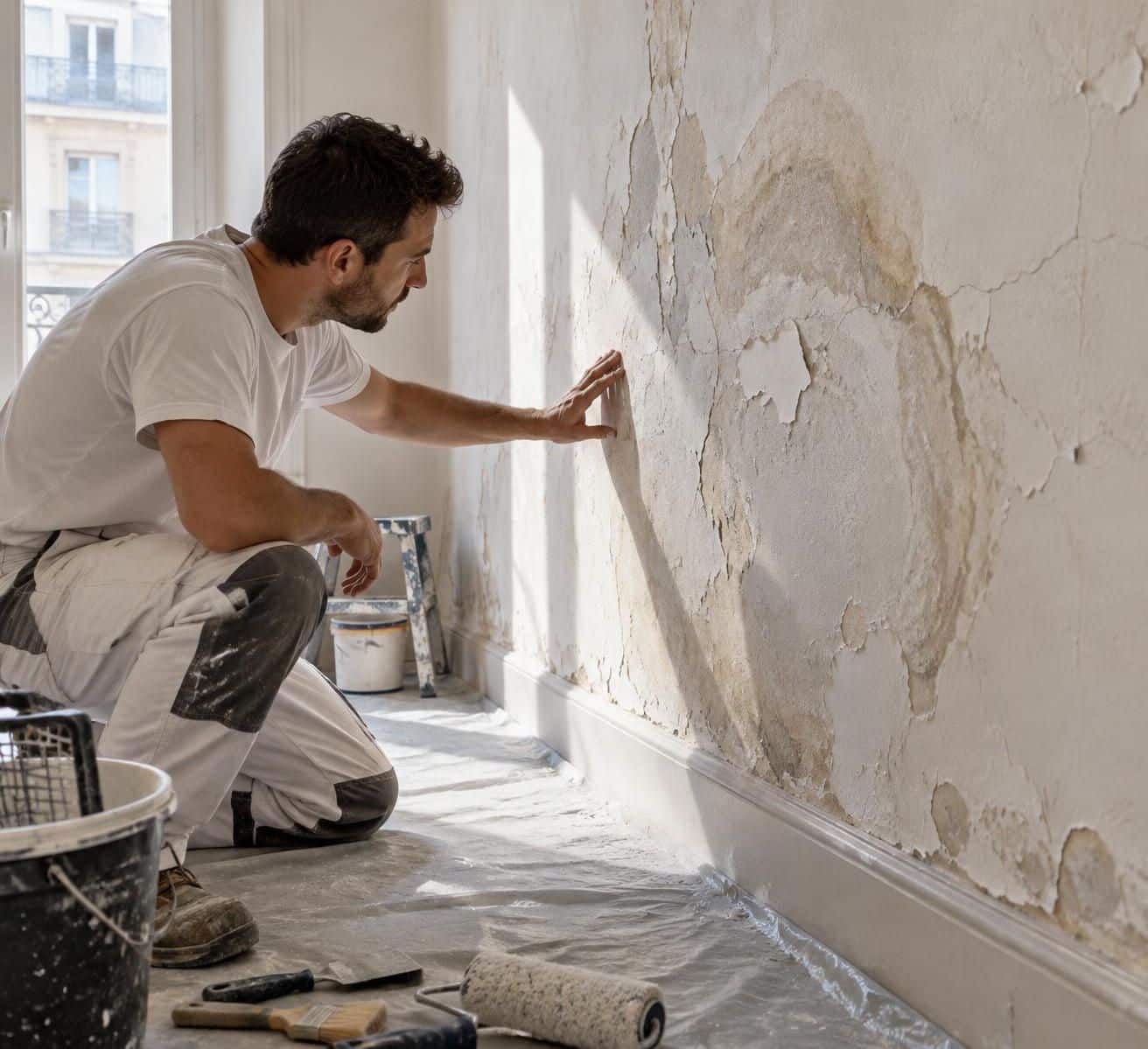mur int&eacute;rieur tr&egrave;s ab&icirc;m&eacute; ? d&eacute;couvrez quand faire appel &agrave; un peintre professionnel pour r&eacute;parer les d&eacute;g&acirc;ts et obtenir une finition durable.